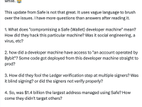 CZ：Safe回应Bybit被盗事件语言模糊，多个问题没有明确解释